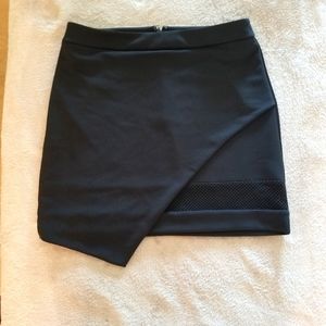 Express black skirt peekaboo mesh on bottoms
